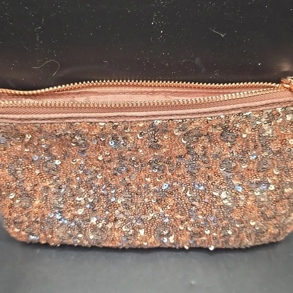 Charming Charlie‎  rose gold crossbody special occasion purse